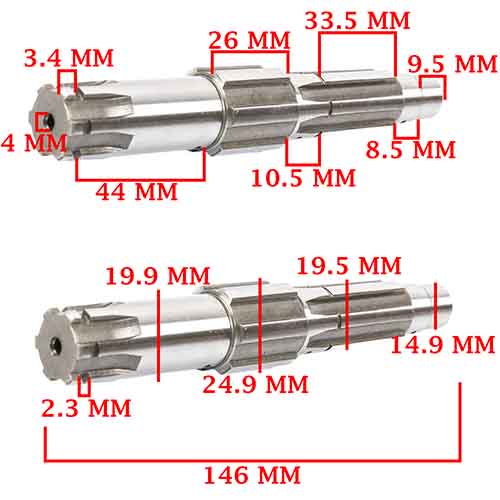 EJE SECUNDARIO HONDA 200 CBX BRASIL CREUSO (8153-000)