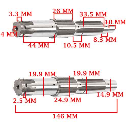 EJE SECUNDARIO HONDA 200 NX BRASIL CREUSO (8150-000)
