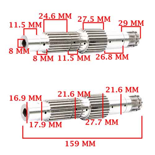 EJE SECUNDARIO HONDA 250 XR TORNADO (4T) CREUSO (8100-000)