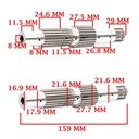 EJE SECUNDARIO HONDA 250 XR TORNADO (4T) CREUSO (8100-000)
