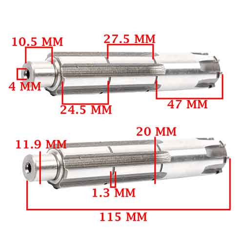 EJE SECUNDARIO KELLER 125 CRONO TUNNING/ 125 CLASSIC ECO/ 110 ECO/ PLUS/ FULL (4T) CREUSO (7512-000)