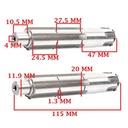 EJE SECUNDARIO KELLER 125 CRONO TUNNING/ 125 CLASSIC ECO/ 110 ECO/ PLUS/ FULL (4T) CREUSO (7512-000)