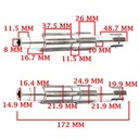 EJE SECUNDARIO MOTOMEL 200 DAKAR/ 200 SR/ 200 SKUA/ 200 SIRIUS/ 250 XPLORA (4T) CREUSO (5815-000)