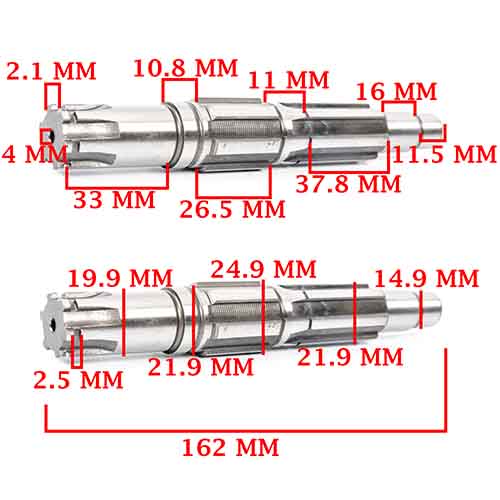 EJE SECUNDARIO MOTOMEL 200 DAKAR/ 200 SR/ 200 SKUA/ 200 SIRIUS/ SUPERMOTARD CREUSO (5816-000)