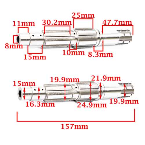 EJE SECUNDARIO MOTOMEL 200 DAKAR/ SR/ SUPERMOTARD/ 250 XPLORA CREUSO (5809-000)