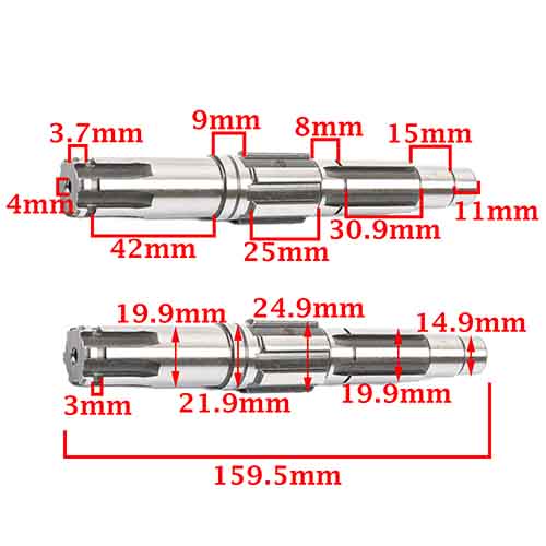 EJE SECUNDARIO ZANELLA 200 ZTT N°2 MOTARD (+2010) CREUSO (4371-000)