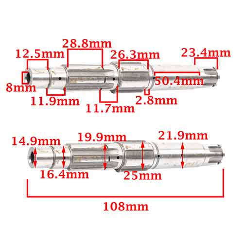 EJE SECUNDARIO ZANELLA 250 PATAGONIAN EAGLE (4T) CREUSO (4386-000)