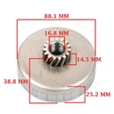 CAMPANA DE EMBRAGUE P/BUJE C/DIENTE HELICOIDAL Z-15 ZANELLA 5 V1/V3/SOL/FIRE/CARGA (2T) CREUSO (298-000)