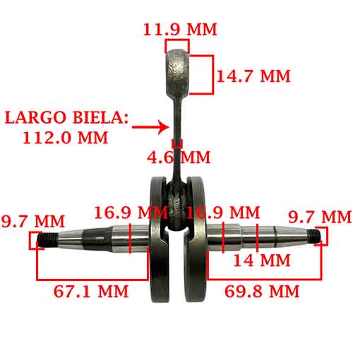 CIGUEÑAL COMPLETO ZANELLA DUE 50 CREUSO (2400-000)