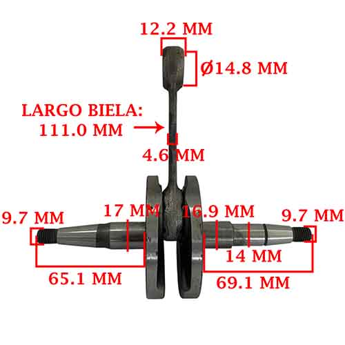 CIGUEÑAL COMPLETO ZANELLA KS 50 V3 CREUSO (2300-000)