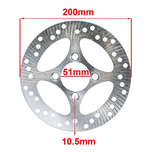 DISCO DE FRENO YAMAHA YFZ 450 YFM 250 RX TRASERO HYD (D8094)