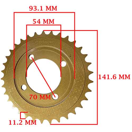 CORONA DE TRANSMISION GILERA 110 SMASH (Z34) CREUSO (1454-ARG)