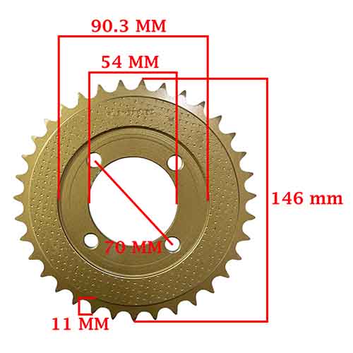 CORONA DE TRANSMISION GILERA 110 SMASH (Z35) CREUSO (1456-ARG)