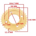 CORONA DE TRANSMISION ZANELLA RX 150 G3/ FULL (M. NUEVO) (Z35) CREUSO (1566-ARG)