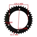 CORONA Y PIÑON HONDA XR 250 TORNADO (PRO-CEMENTADO NEGRO) (38-14) CREUSO (9082-KIT)