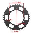 CORONA Y PIÑON HONDA XR 250 TORNADO (PRO-CEMENTADO NEGRO) (48-12) CREUSO (9089-KIT)