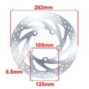 DISCO DE FRENO YAMAHA YBR 250 DELANTERO HYD (D8117)