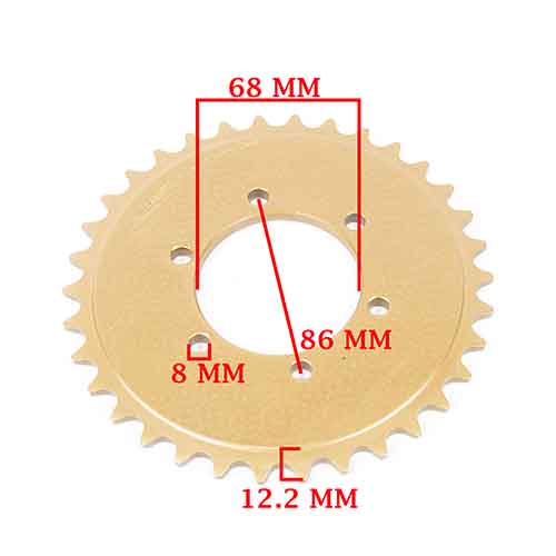 CORONA Y PIÑON MONDIAL RD 200 K (34-14) CREUSO (9173-KIT)