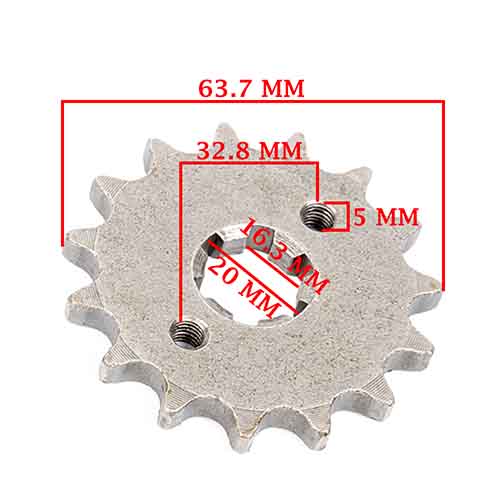 CORONA Y PIÑON YAMAHA YBR 125 E / R / ED-FULL ( 43-15) CREUSO (9301-KIT)