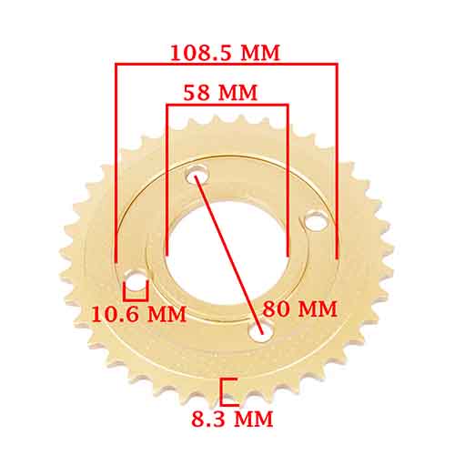 CORONA Y PIÑON ZANELLA RX 150 G3 / FULL (38-15) CREUSO (9400-KIT)