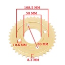 CORONA Y PIÑON ZANELLA RX 150 G3 / FULL (38-15) CREUSO (9400-KIT)