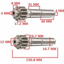 EJE PRIMARIO CORTO Z-13 COMPETICION 100/110/125 MODELO "SUPER PRO" (4T) CREUSO (8212-PRO)