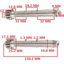 EJE PRIMARIO LARGO Z-12 GUERRERO-MAGIC 100 G/ 100 GD/ YUMBO/ WINNER (4T) CREUSO (3214-100)