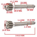 EJE PRIMARIO LARGO Z-13 (DOBLE EMBRAGUE) COMPETICION 100/110/125 MODELO "SUPER PRO" (4T) CREUSO (8208-PRO)
