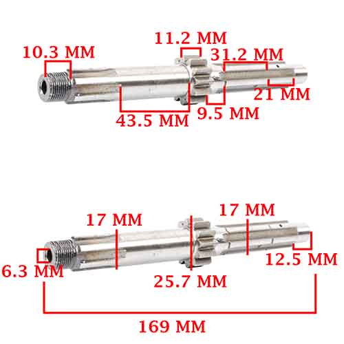 EJE PRIMARIO Z-12 BAJAJ 135 ROUSER -LS (STREET) (4T) CREUSO (7960-000)