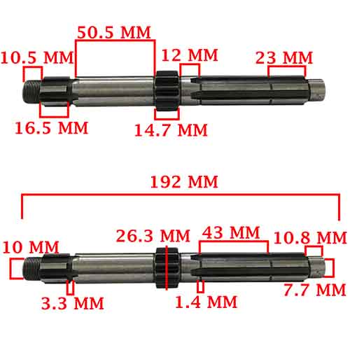 EJE PRIMARIO Z-12 ZANELLA 200 ZR OHC (4T) CREUSO (8337-000)