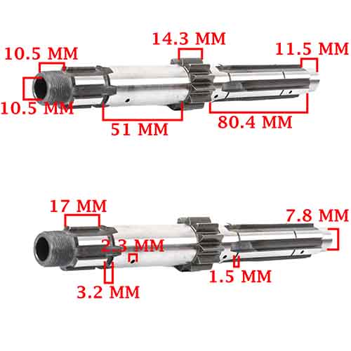 EJE PRIMARIO Z-12 ZANELLA 25 ZR GTA (4T) CREUSO (8338-000)