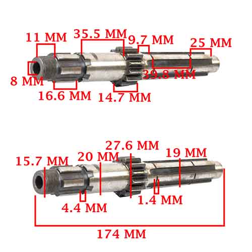 EJE PRIMARIO Z-13 ZANELLA 250 PATAGONIAN EAGLE (4T) CREUSO (4391-000)