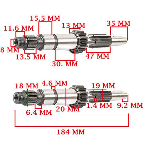 EJE PRIMARIO Z-14 YAMAHA FZ 16 (4T) CREUSO (7071-000)