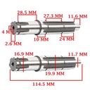 EJE SECUNDARIO COMPETICION 100/110/125 MODELO "SUPER PRO" (4T) CREUSO (8207-PRO)