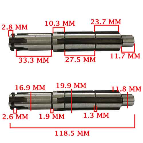 EJE SECUNDARIO GUERRERO-MAGIC 110 TRIP/ FUTURE DELUX (LARGO) (M.NUEVO) CREUSO (3699-000)