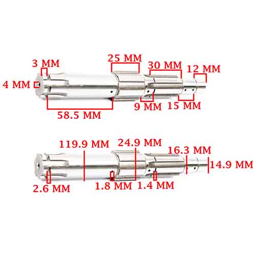 EJE SECUNDARIO HONDA 125 NXR - BROS KS-ES (BRASIL) (4T) CREUSO (4130-000)