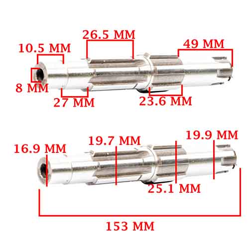 EJE SECUNDARIO HONDA CG 150 NEW TITAN CREUSO (6215-000)