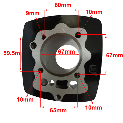 KIT CILINDRO + PISTON MOTOMEL XPLORA 250/MOTORES CHINOS 250CC VARILLERO RECORRIDO 65MM (67MM) STD