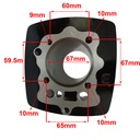 KIT CILINDRO + PISTON MOTOMEL XPLORA 250/MOTORES CHINOS 250CC VARILLERO RECORRIDO 65MM (67MM) STD