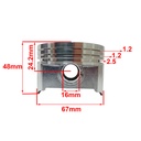 KIT CILINDRO + PISTON MOTOMEL XPLORA 250/MOTORES CHINOS 250CC VARILLERO RECORRIDO 65MM (67MM) STD