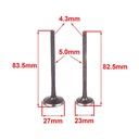 VALVULAS HONDA XR125L AD 27X83.5 ES 23X82.5 AD (JGO) STD