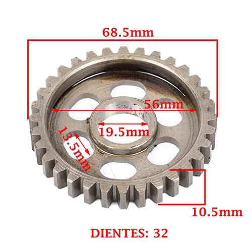 ENGRANAJE 1 VEL. S/SECUNDARIO Z-32 BRAVA 150 ALTINO 4T CREUSO (7650-000)
