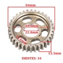ENGRANAJE 1 VEL. S/SECUNDARIO Z-34 HONDA 100 WAVE NF-M3/MH3/FULL/WAVE CREUSO (3520-000)