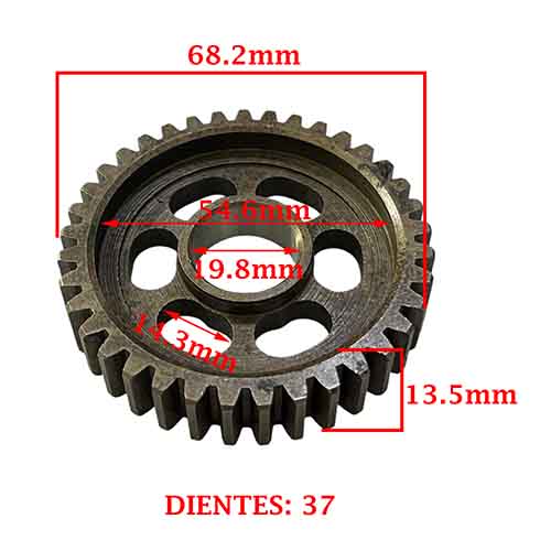 ENGRANAJE 1° VEL. S/SECUNDARIO Z-37 MONDIAL 254 HD -A (MODELO NUEVO) (+02) (4T) CREUSO (7400-000)