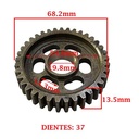 ENGRANAJE 1° VEL. S/SECUNDARIO Z-37 MONDIAL 254 HD -A (MODELO NUEVO) (+02) (4T) CREUSO (7400-000)