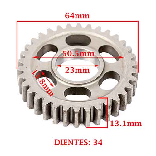 ENGRANAJE 1° VELOCIDAD SOBRE SECUNDARIO Z-34 GUERRERO-MAGIC 100 G/ 100 GD CREUSO (3200-100)