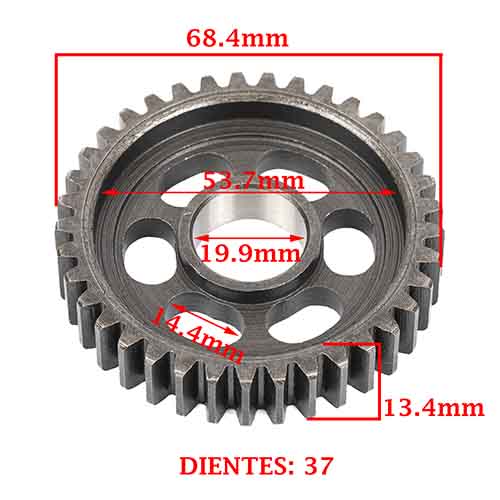 ENGRANAJE 1° VELOCIDAD SOBRE SECUNDARIO Z-37 ZANELLA 250 PATAGONIAN EAGLE (4T) CREUSO (4381-000)