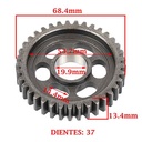ENGRANAJE 1° VELOCIDAD SOBRE SECUNDARIO Z-37 ZANELLA 250 PATAGONIAN EAGLE (4T) CREUSO (4381-000)