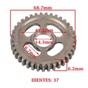 ENGRANAJE 1° VELOCIDAD SOBRE SECUNDARIO Z-37 ZANELLA 250 ZR GTA (4T) CREUSO (8384-000)