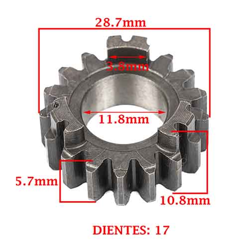 ENGRANAJE 2 VEL. S/PRIMARIO Z-17 COMPETICION-100/110/125 CREUSO (8204-PRO)